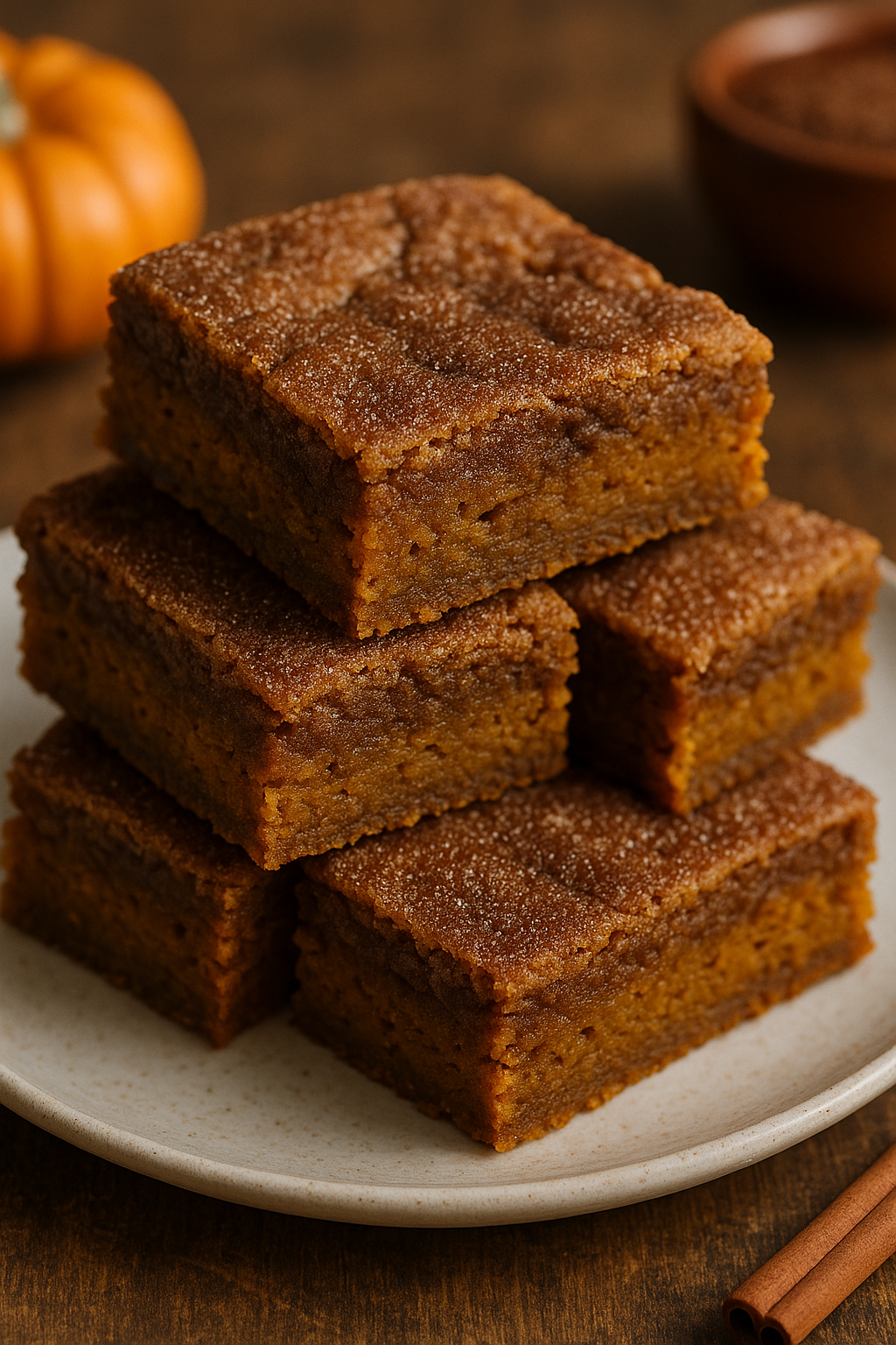 Pumpkin Snickerdoodle Brownies