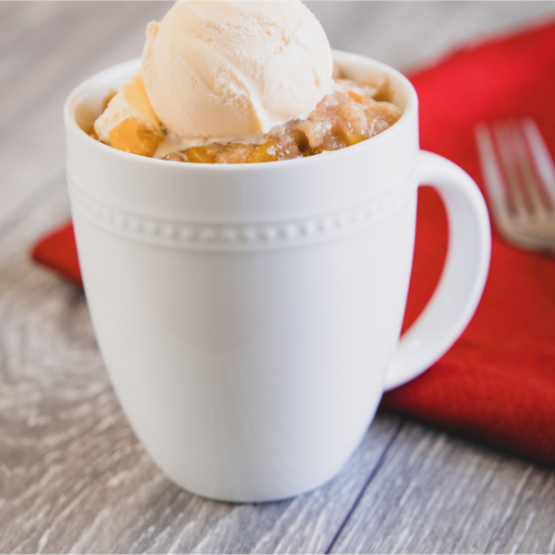 Peach Cobbler In A Mug ~ Gluten Free